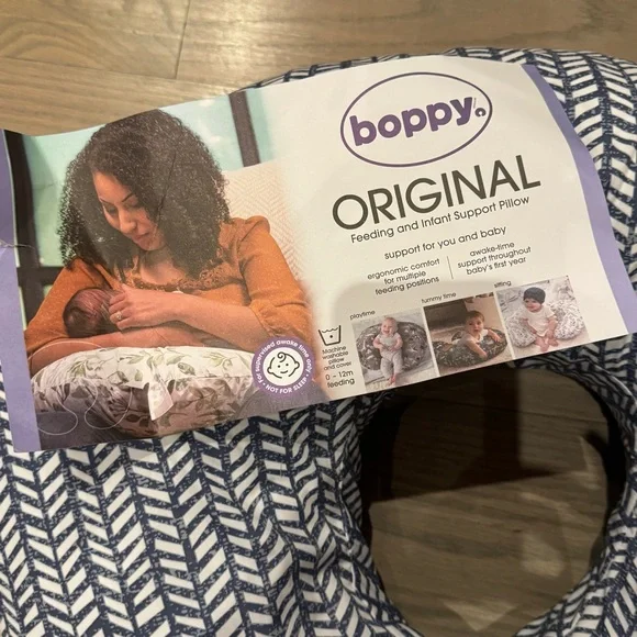 Boppy Blue and White Nursing Pillow - Picture 5 of 5